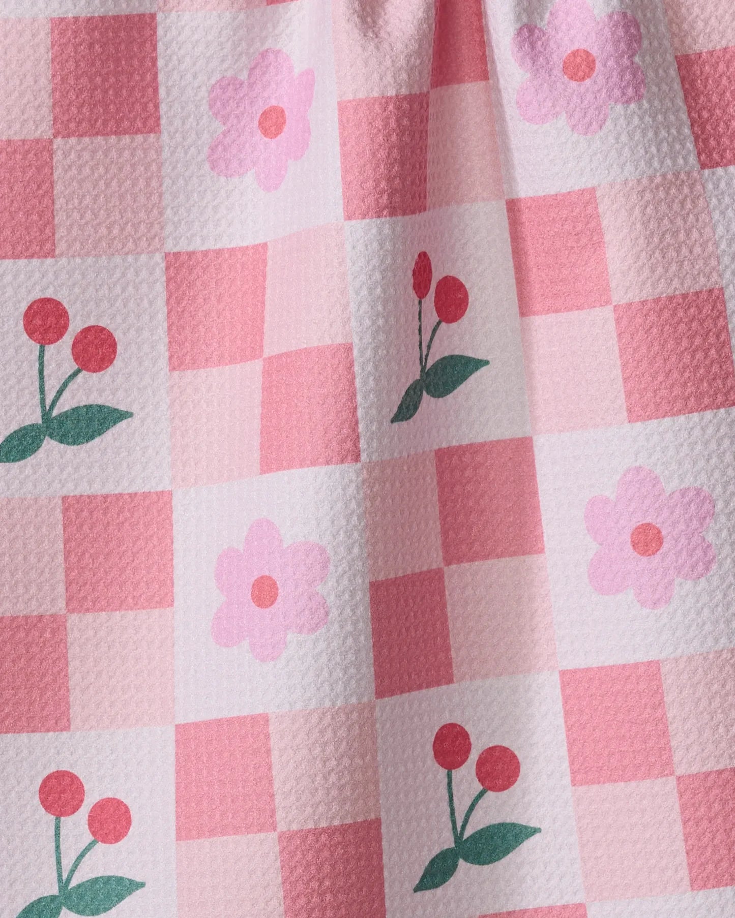 Geometry Tea Towel | Floral and Cherries