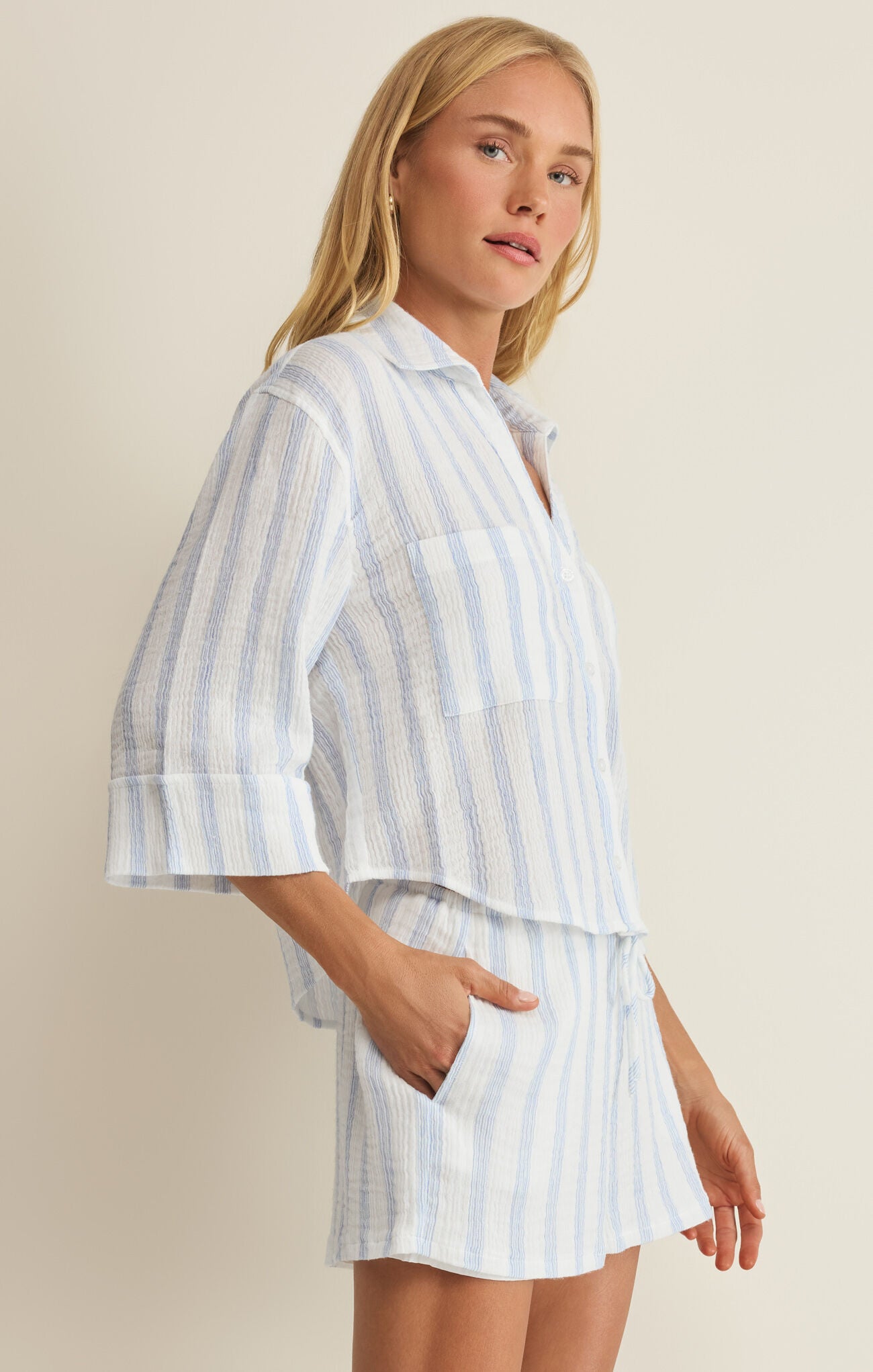 Z Supply | Helena Striped Shirt | Sea Salt