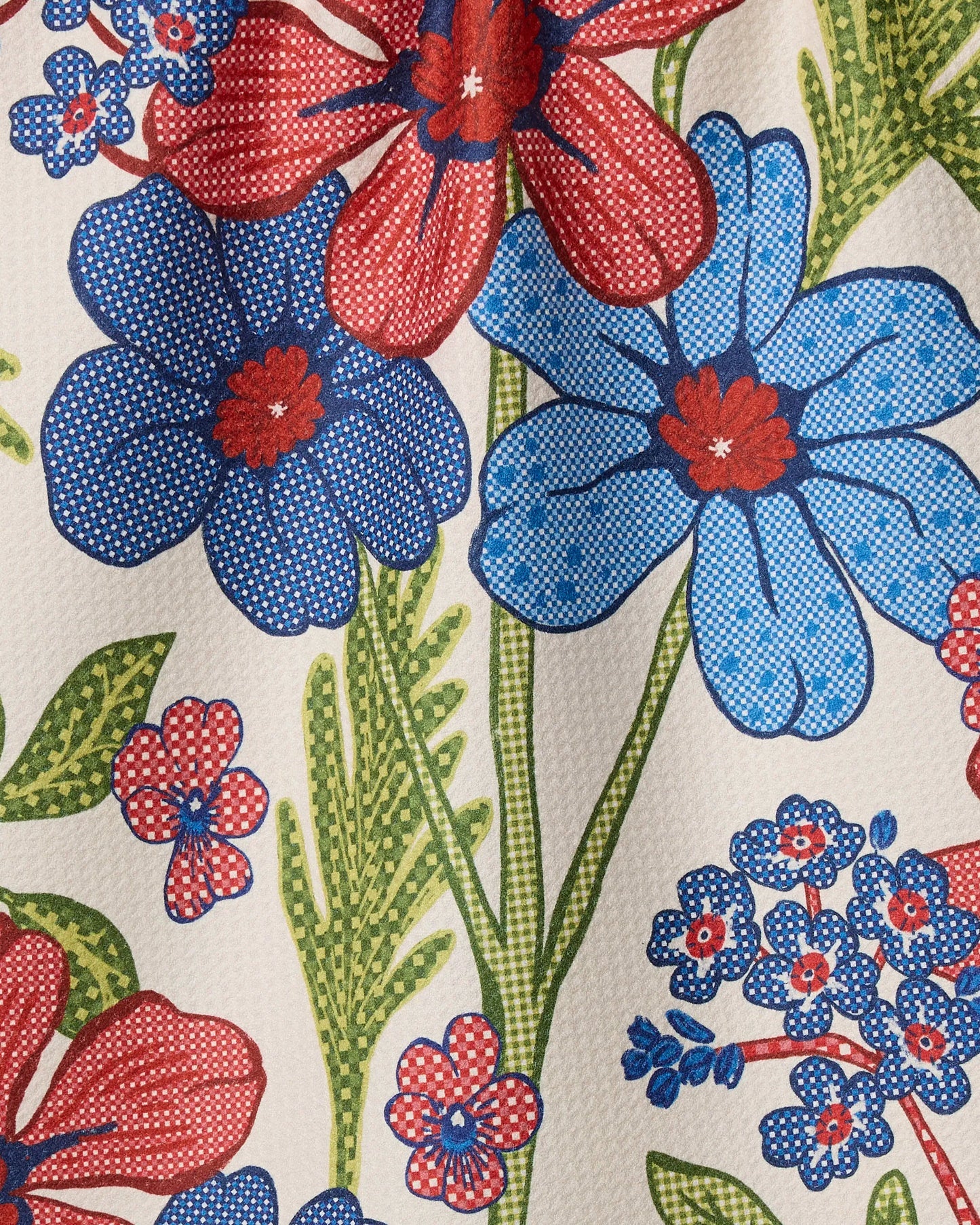 Geometry Tea Towel | Plaid Floral