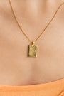 Waterproof Gold Mama Tag Pendant Necklace