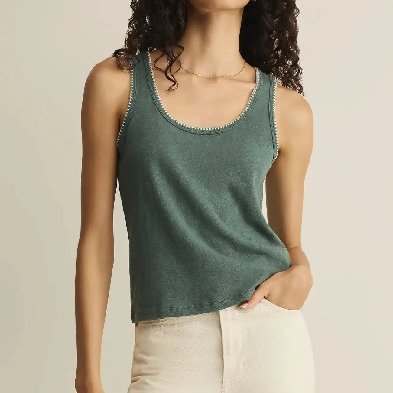 Z Supply | Julian Crochet Tank | Everglade