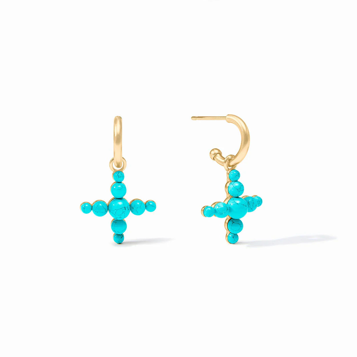 Julie Vos | Gumdrop Cross Hoop & Charm Earring
