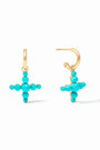 Julie Vos | Gumdrop Cross Hoop & Charm Earring