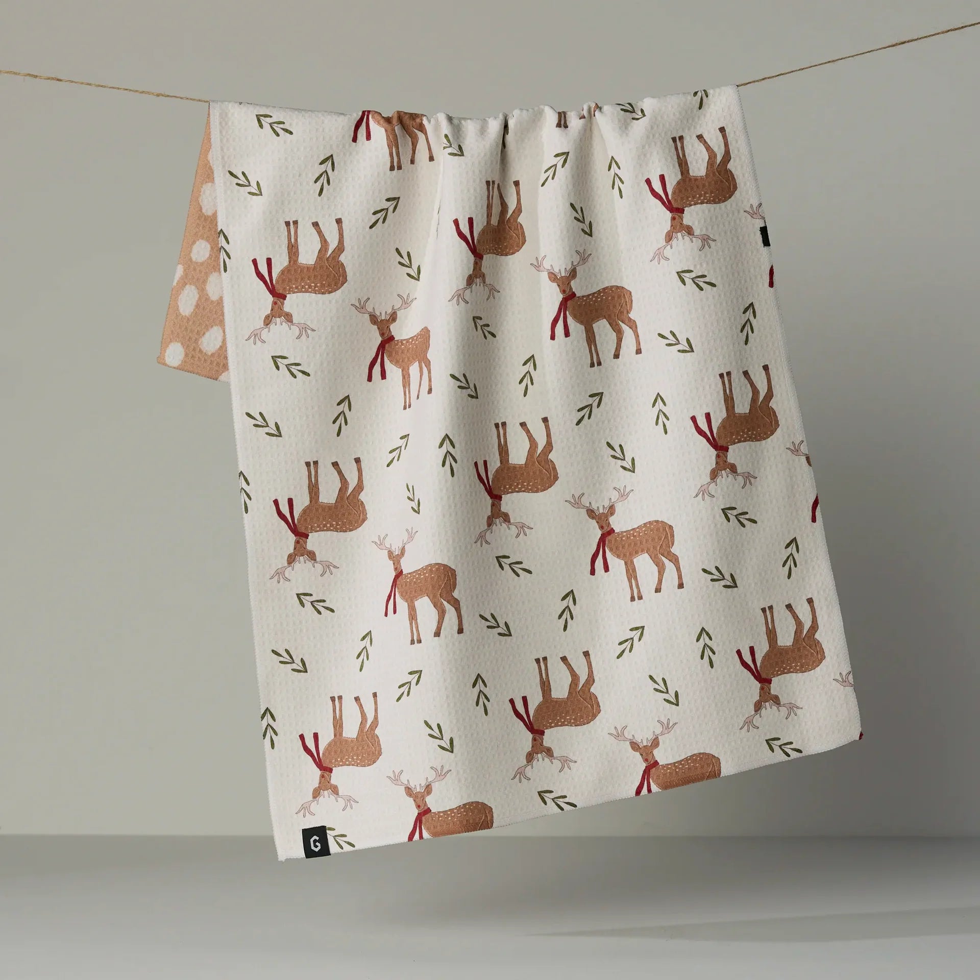 Geometry Kitchen Towel | Winter Reindeer