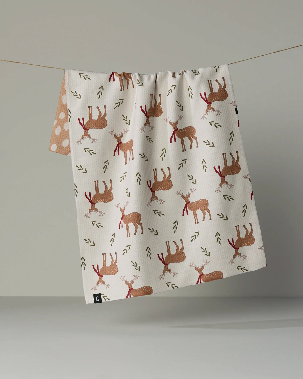 Geometry Kitchen Towel | Winter Reindeer