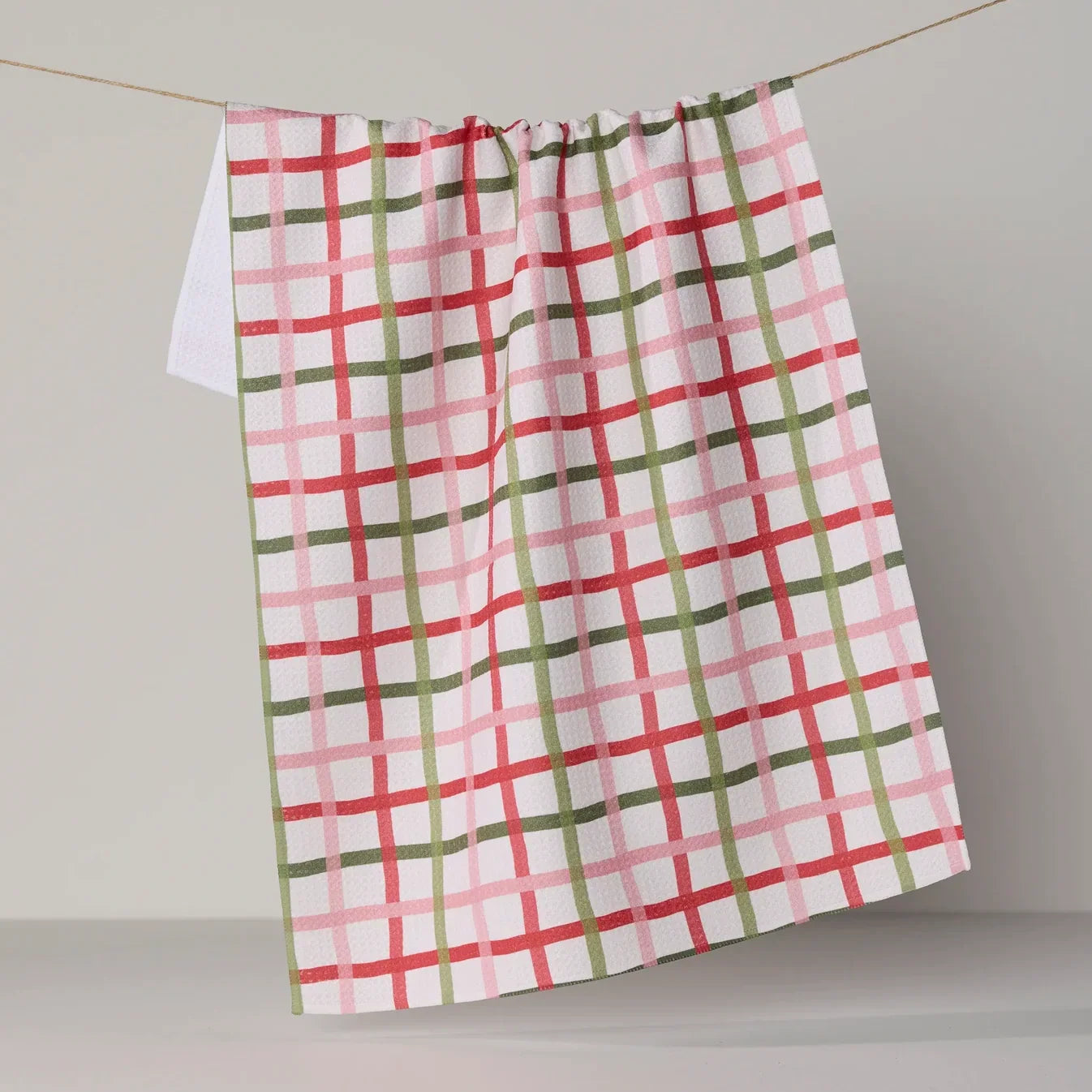 Geometry Tea Towel | Festive Plaid