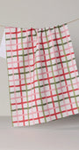 Geometry Tea Towel | Festive Plaid