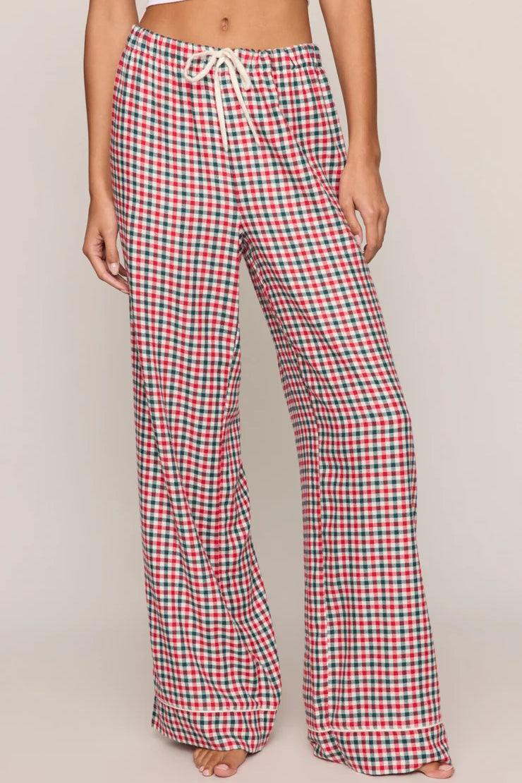 Jolly Gingham Pant | Ruby Red