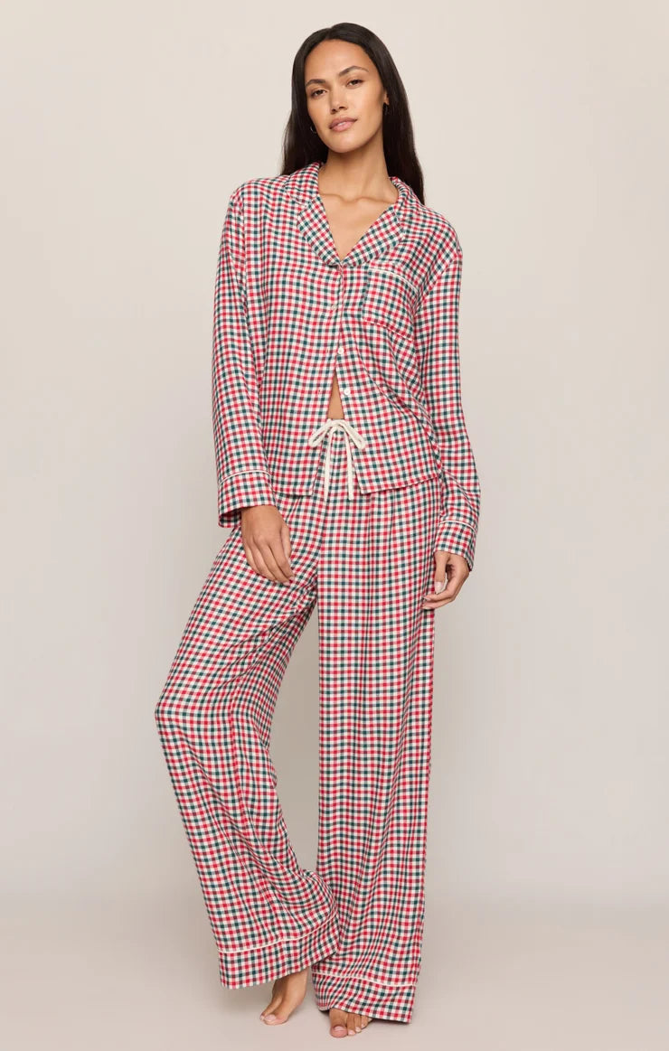 Jolly Gingham Pant | Ruby Red