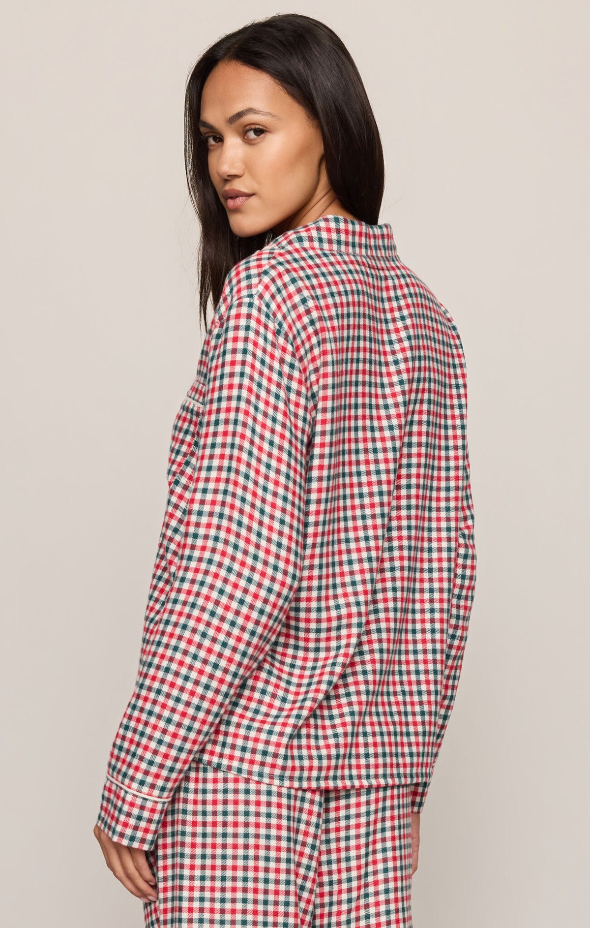 Jolly Gingham PJ Top | Ruby Red