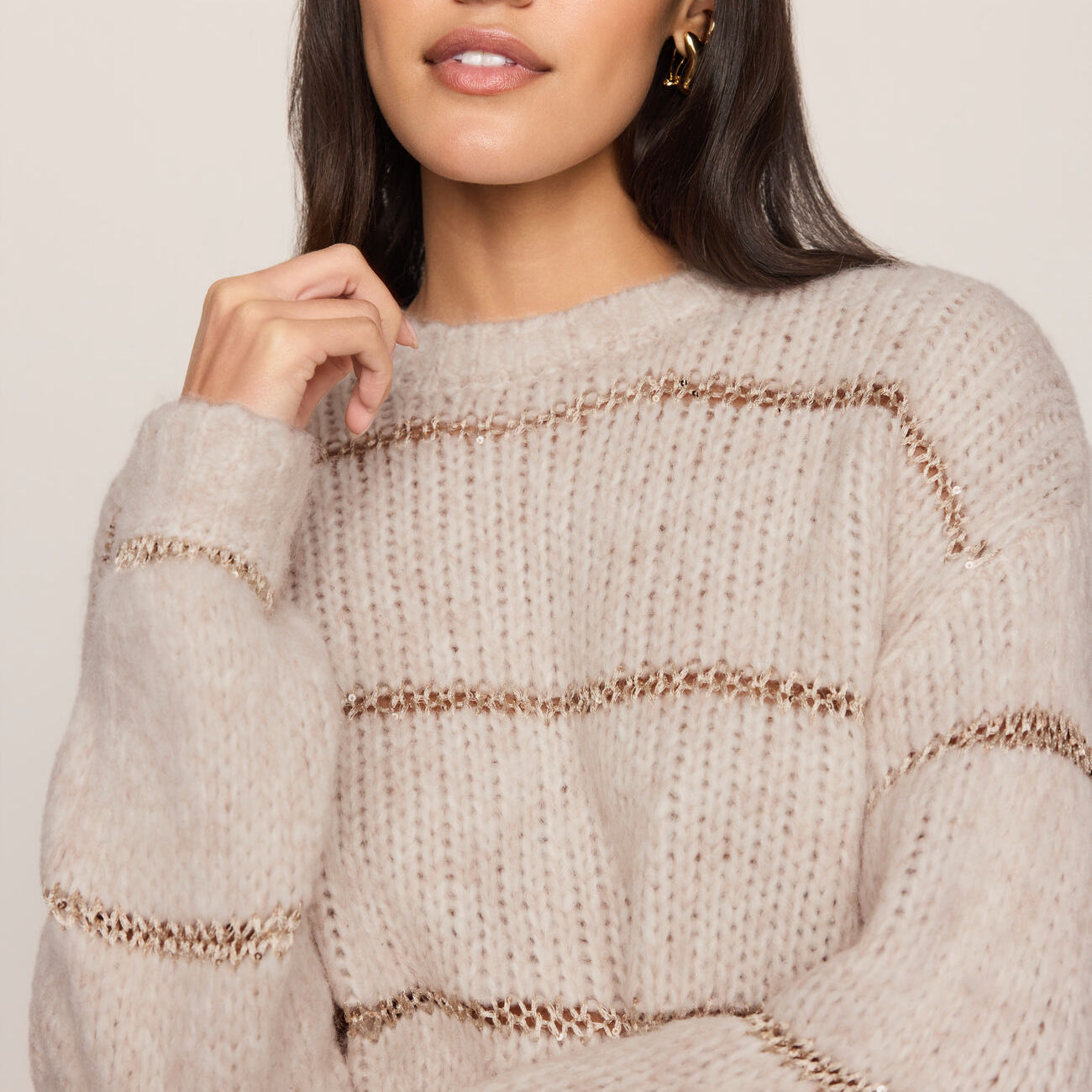 Shine Bright Sweater | Frosted Pearl