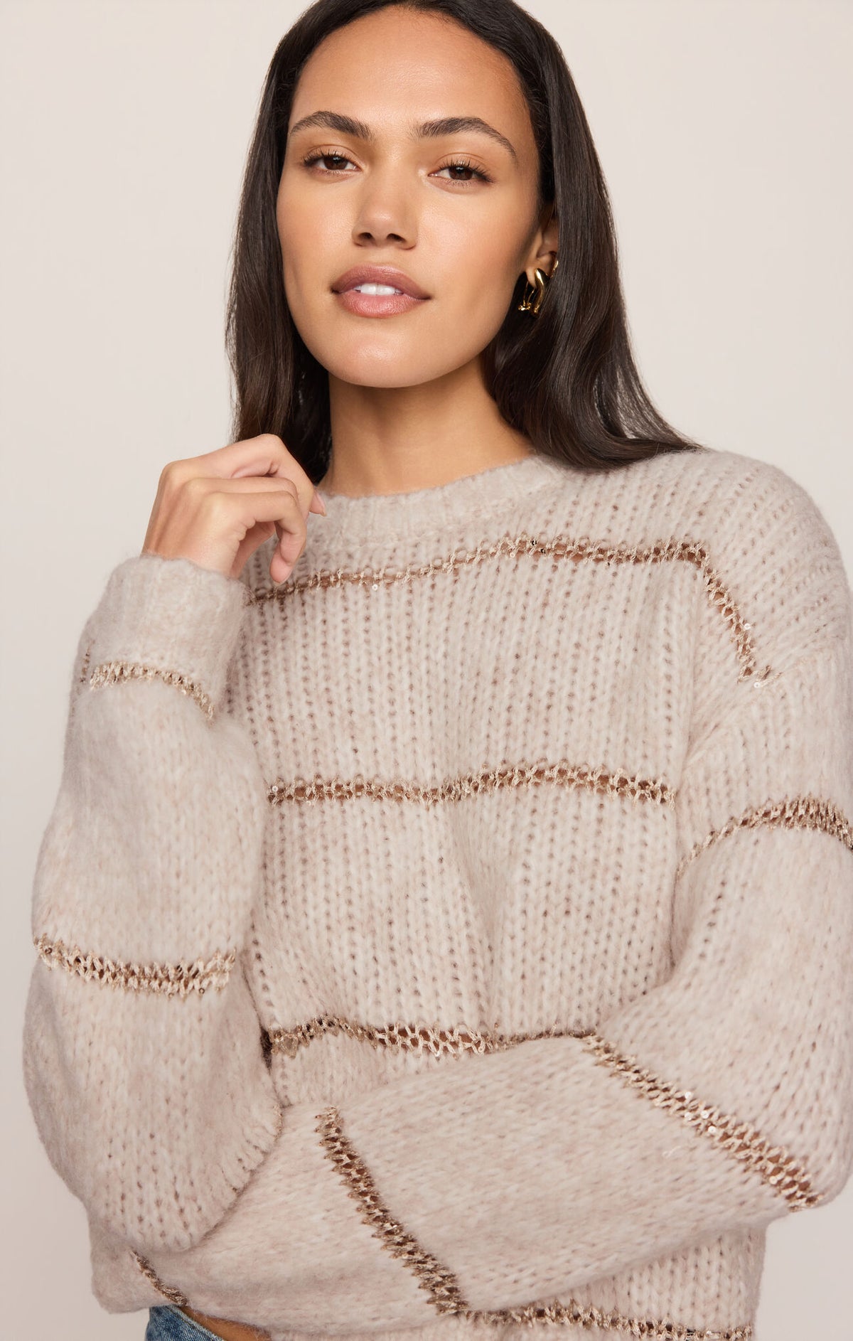 Shine Bright Sweater | Frosted Pearl