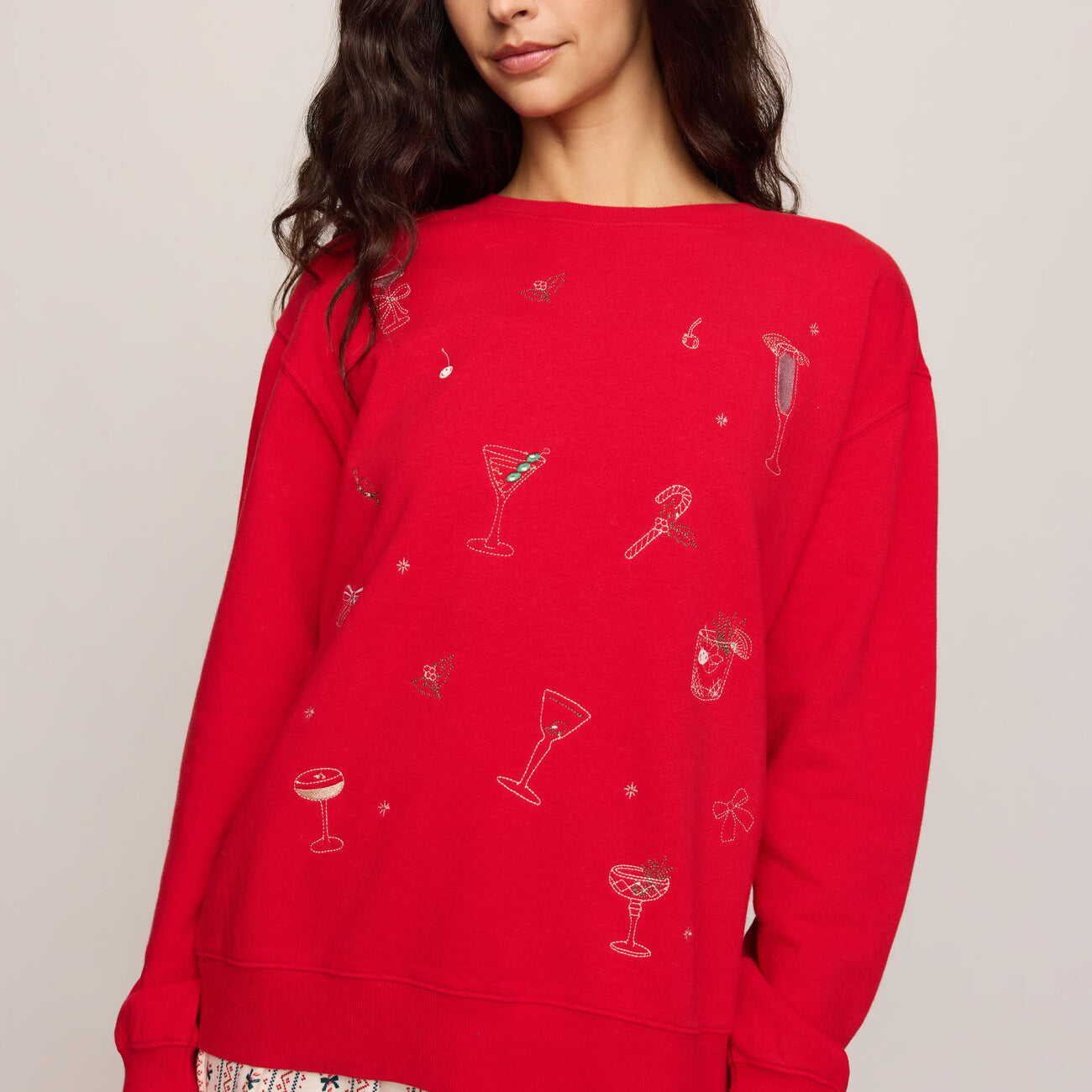 Holiday Cheer Sweatshirt | Ruby Red