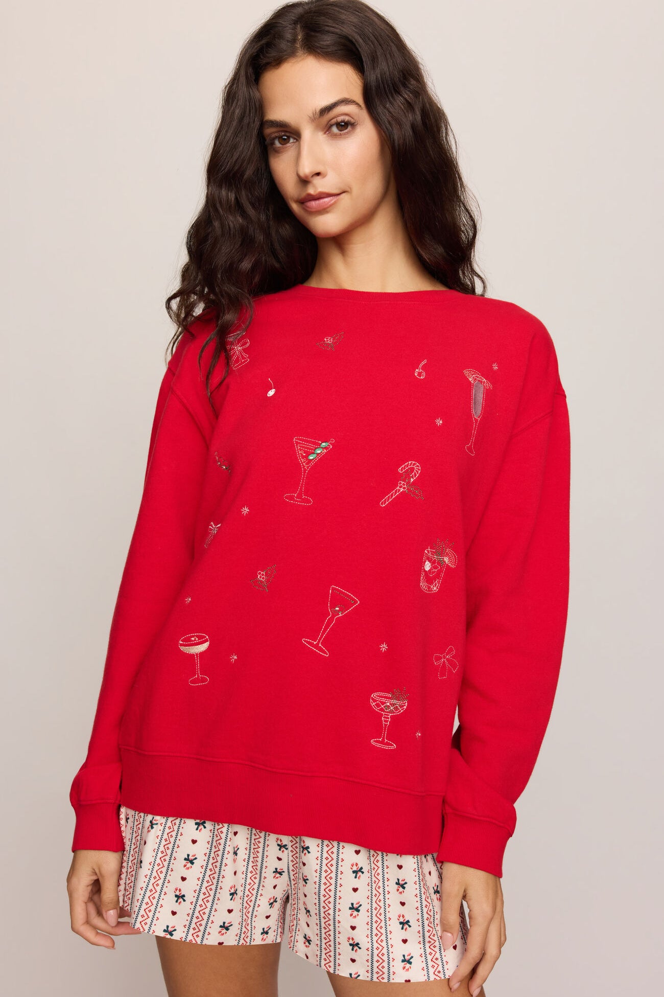 Holiday Cheer Sweatshirt | Ruby Red