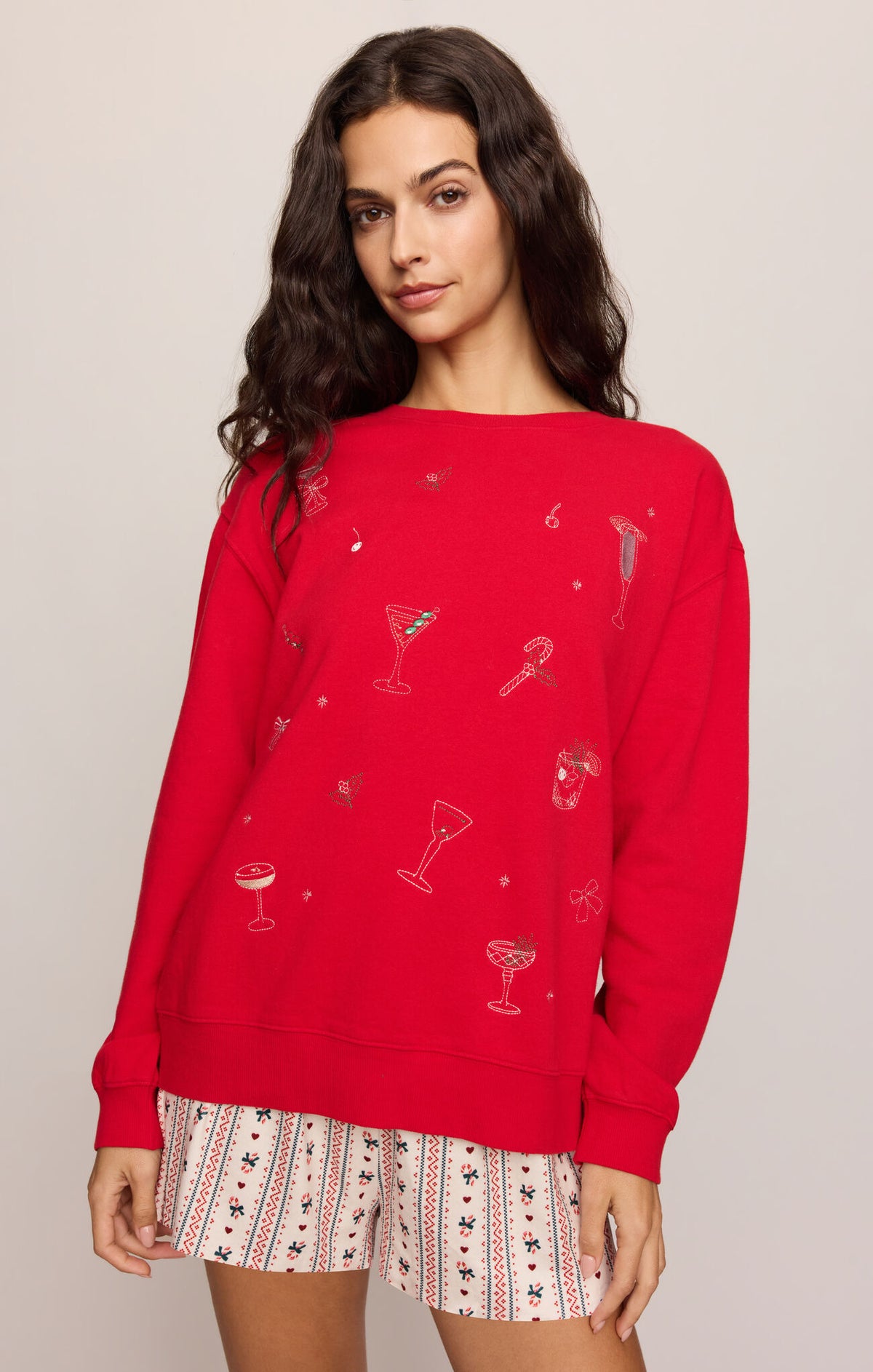 Holiday Cheer Sweatshirt | Ruby Red