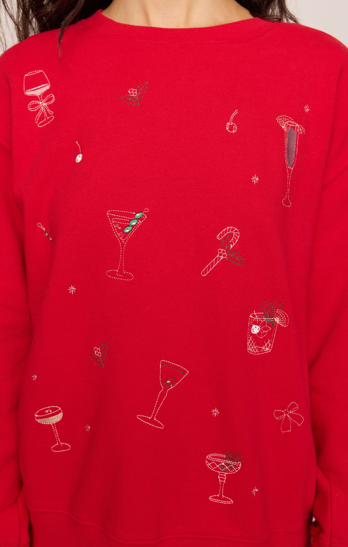 Holiday Cheer Sweatshirt | Ruby Red