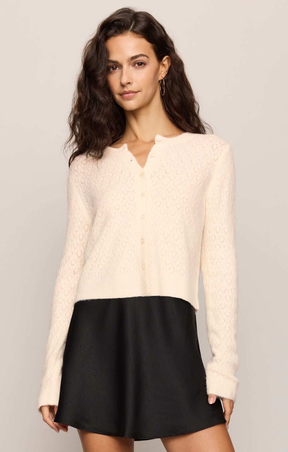 Medina Open Knit Cardigan | Sandstone