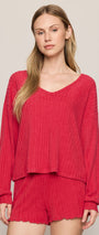 Daydreamer Soft V LS Top | Ruby Red