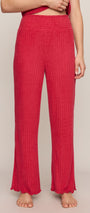 Dawn Smocked Rib Pant | Ruby Red