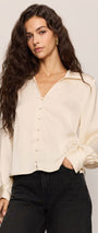 Late Night Luxe Button Up | Sandstone