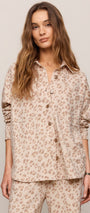 All Day Knit Leopard Jacket | Sandstone