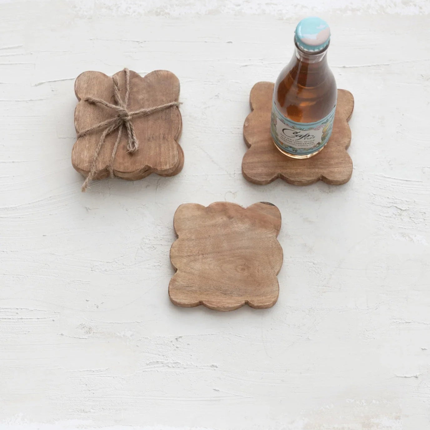 S/4 Mango Wood Coasters