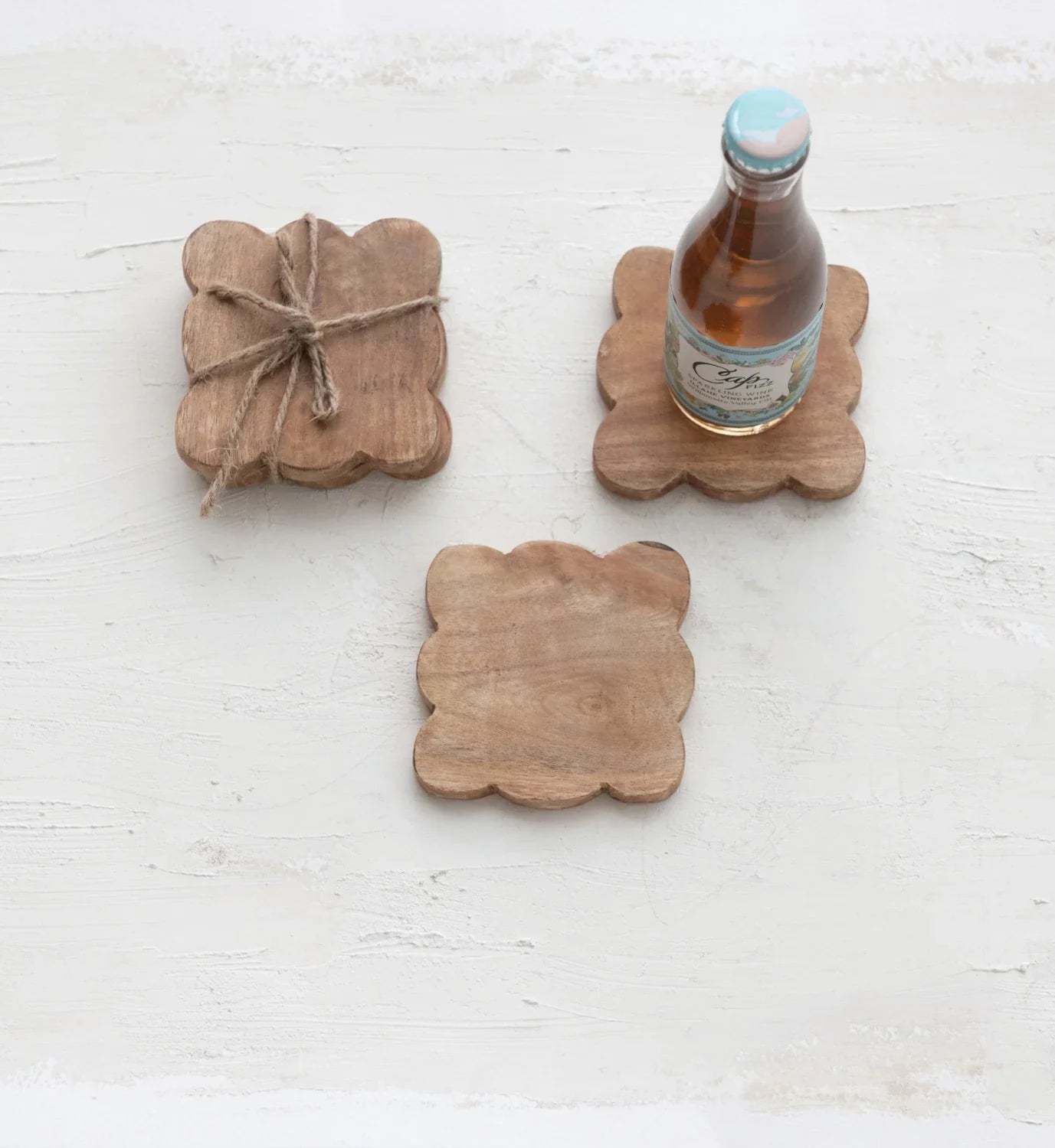 S/4 Mango Wood Coasters