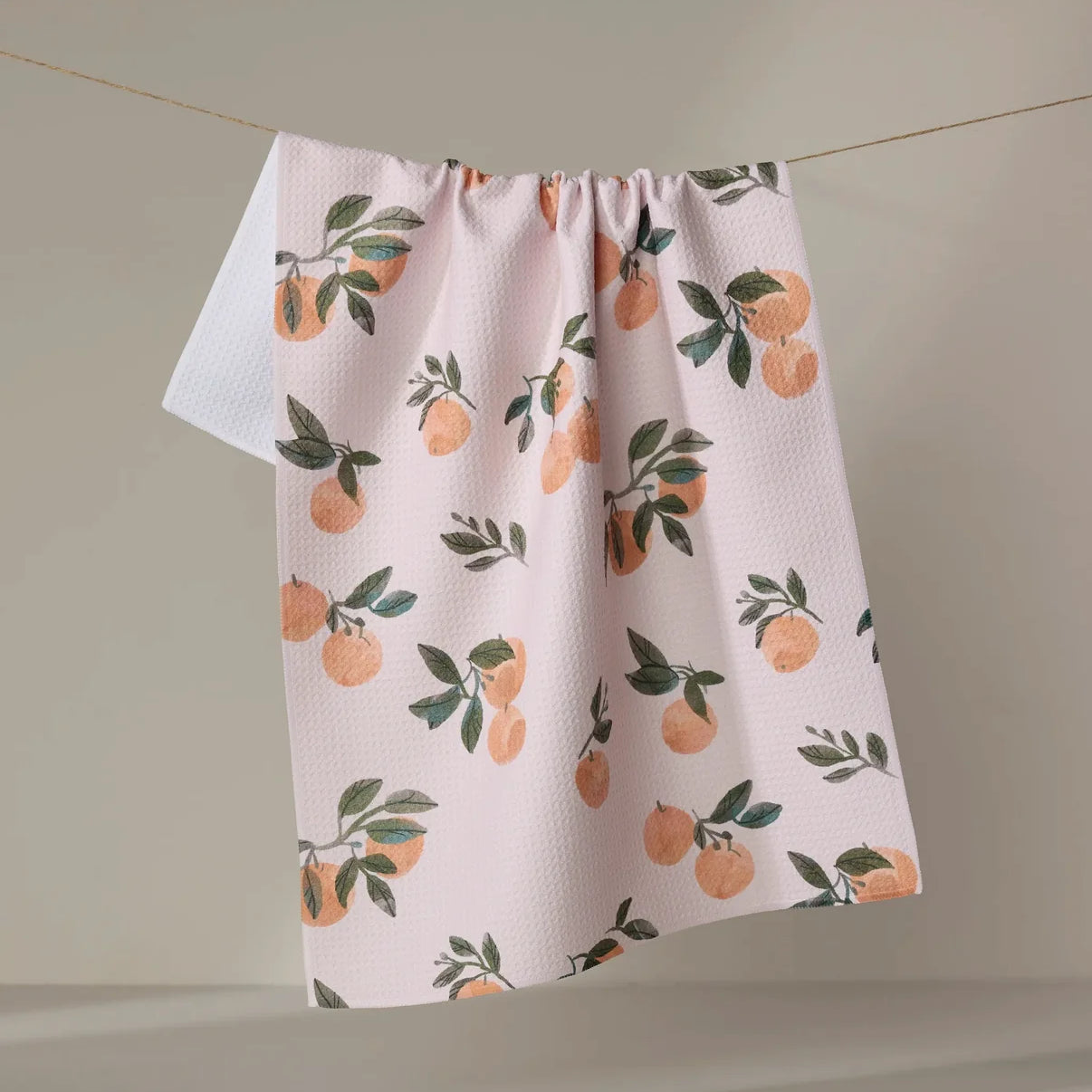 Geometry Tea Towel | Pretty In Peach