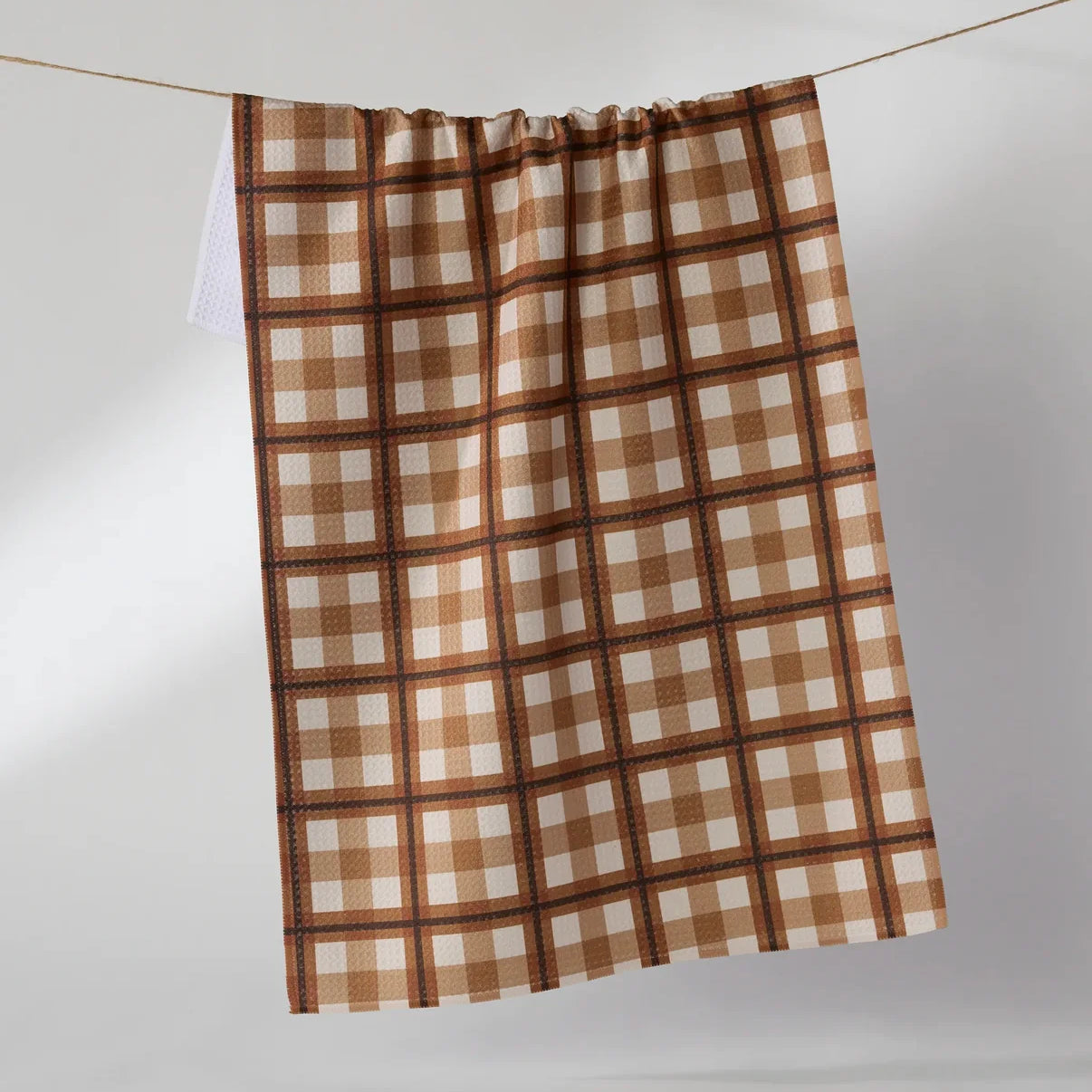 Geometry Tea Towel | Rich Cocoa