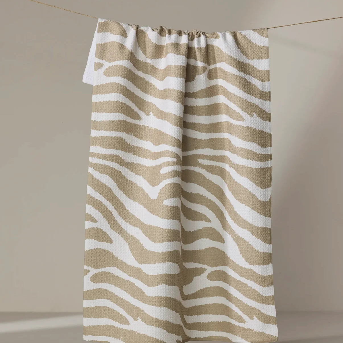 Geometry Tea Towel | Tan Zebra