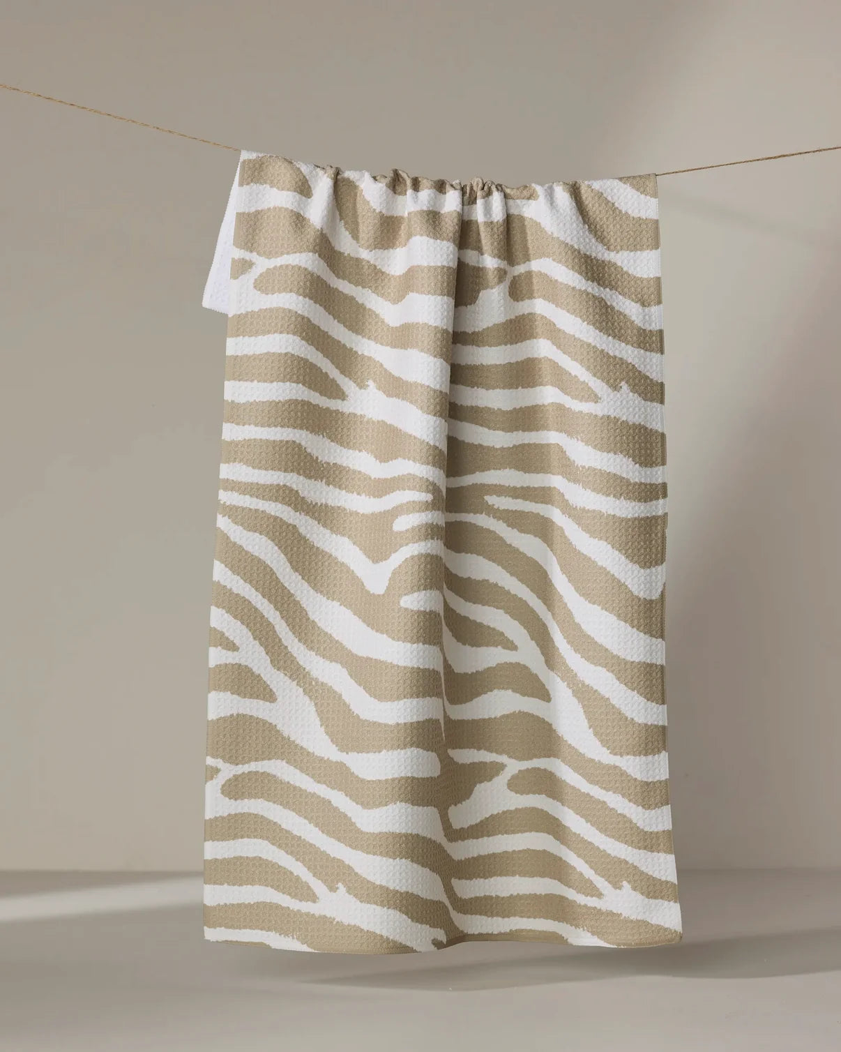 Geometry Tea Towel | Tan Zebra