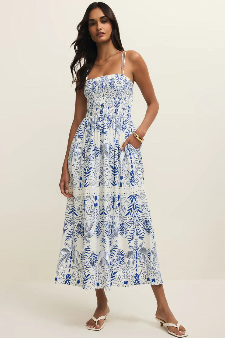 Nadine Palm Maxi Dress | Nautical
