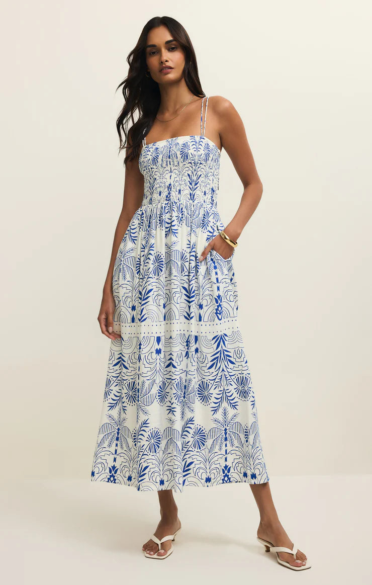 Nadine Palm Maxi Dress | Nautical