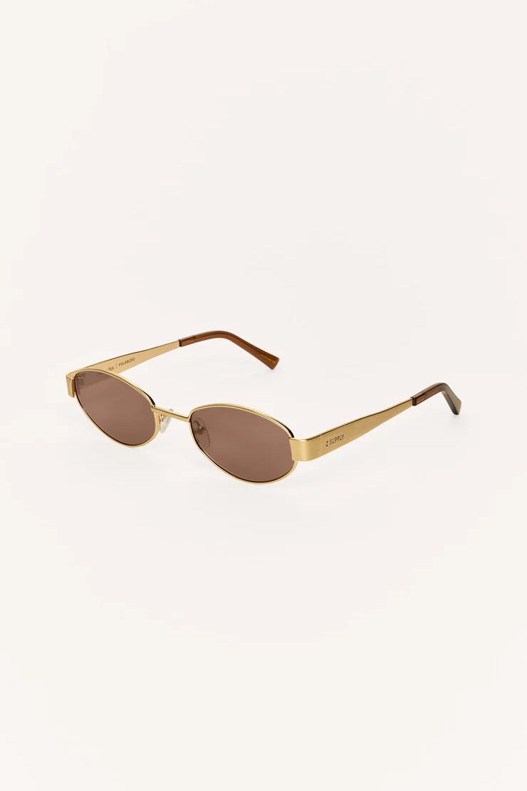 Z Supply | Palisades Polarized Sunglasses | Satin Gold Brown