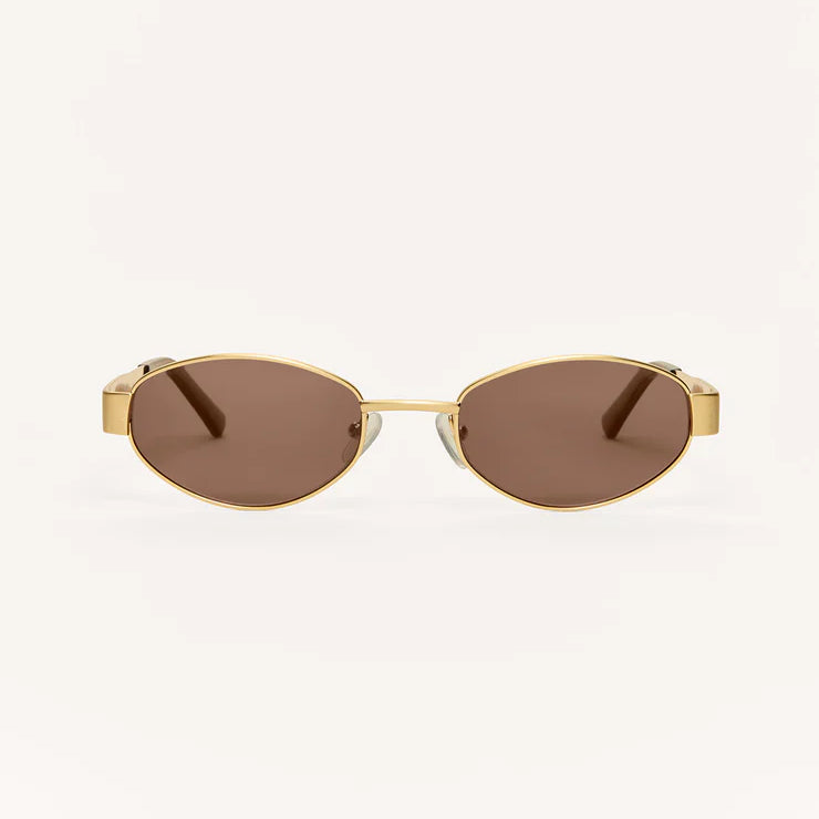 Z Supply | Palisades Polarized Sunglasses | Satin Gold Brown