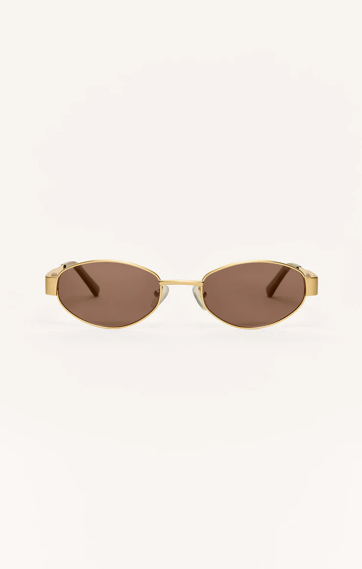 Z Supply | Palisades Polarized Sunglasses | Satin Gold Brown