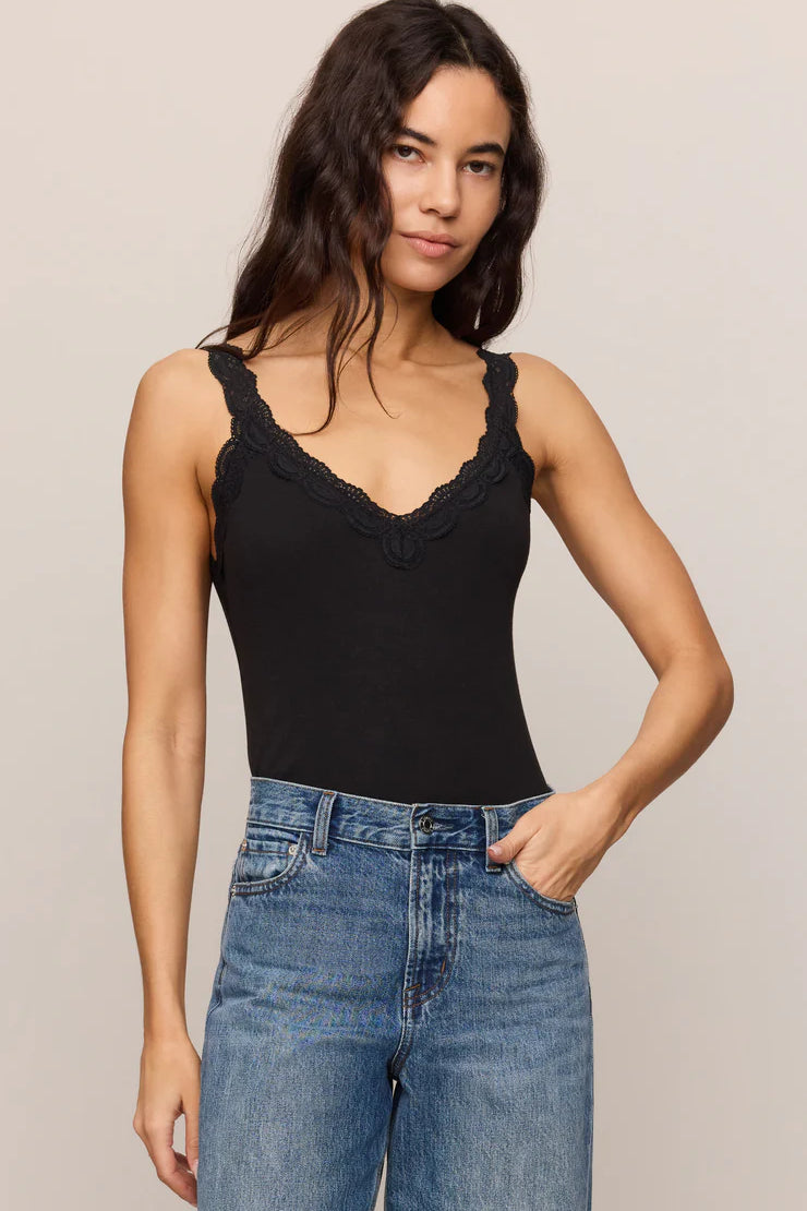 Eve Lace Tank | Black
