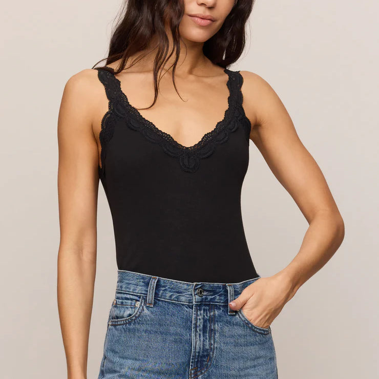 Eve Lace Tank | Black