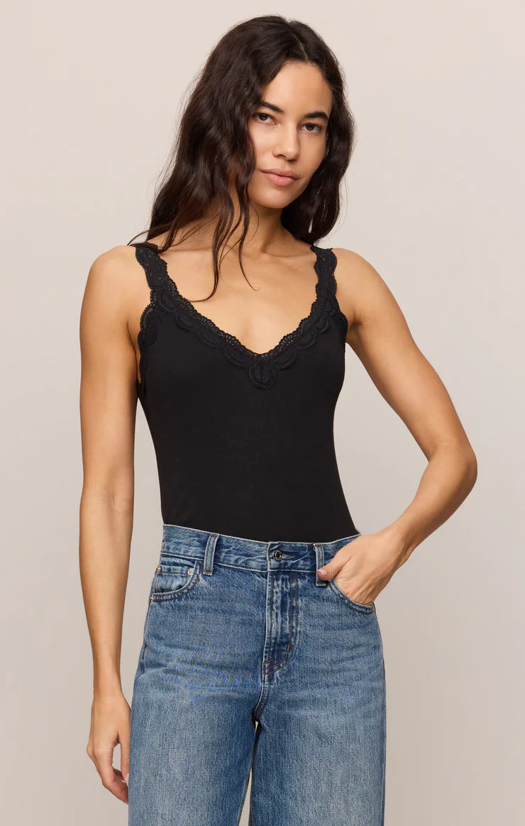 Eve Lace Tank | Black