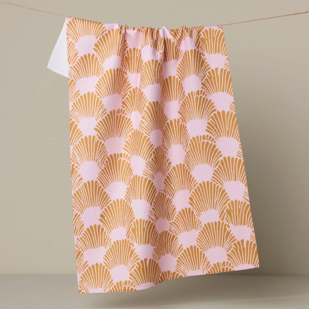 Geometry Tea Towel | Royal Scallop
