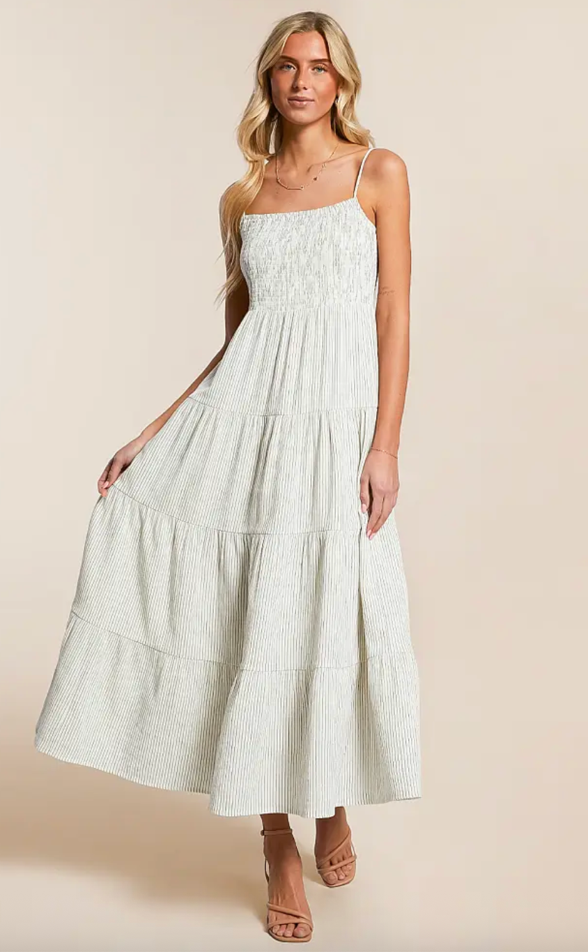 Balos Striped Maxi Dress | Natural