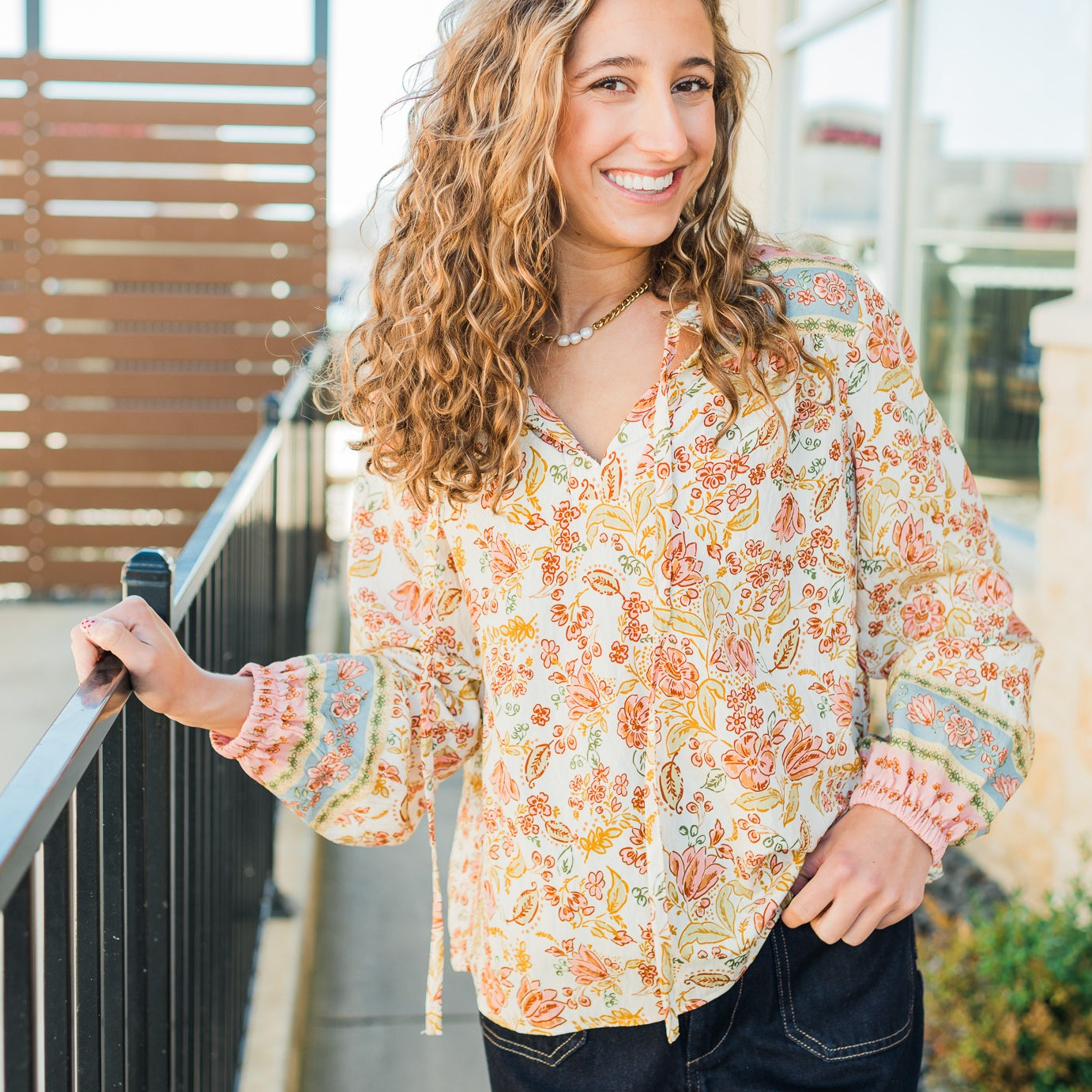 Crissy Top | Cream + Multi