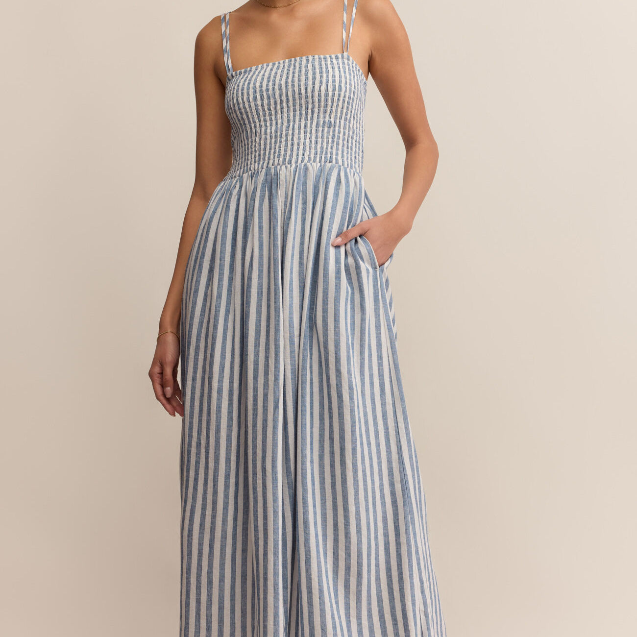 Nadine Striped Midi Dress | Boathouse