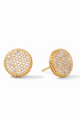 Julie Vos | Fleur-De-Lis Pavé Stud | Cubic Zirconia