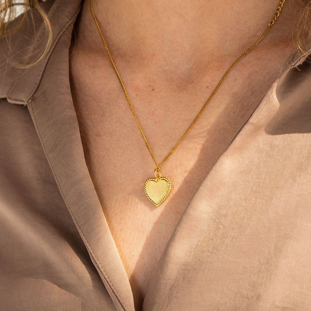 Red + Gold Heart Necklace