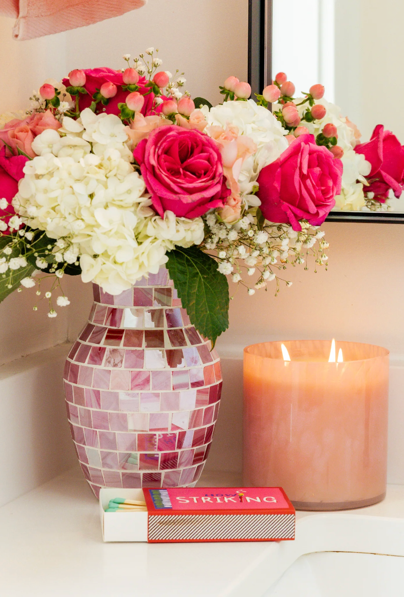 Candle #073 Pink Tortoise | Sweet Grace