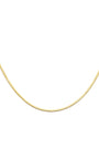 Waterproof Gold Micro Herringbone Necklace: Yellow Gold