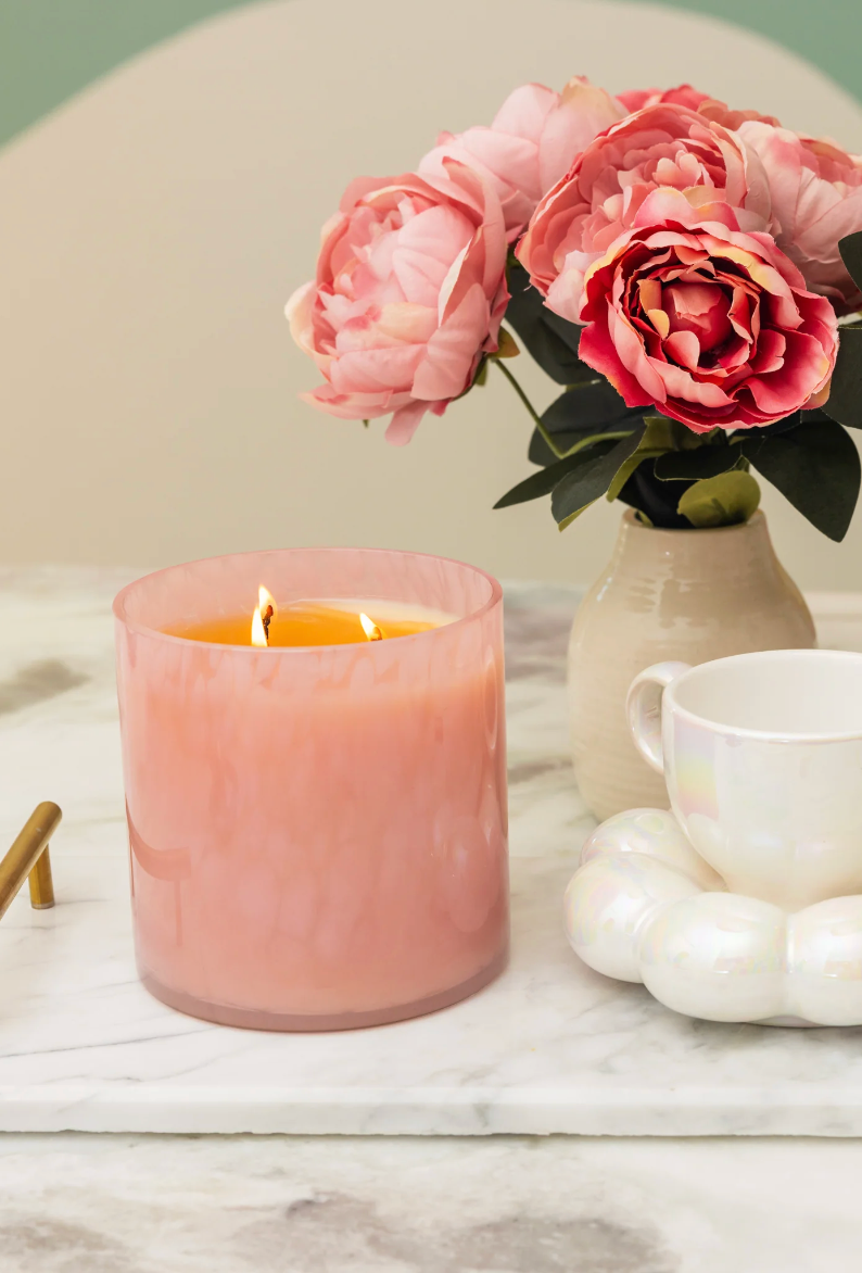 Candle #073 Pink Tortoise | Sweet Grace