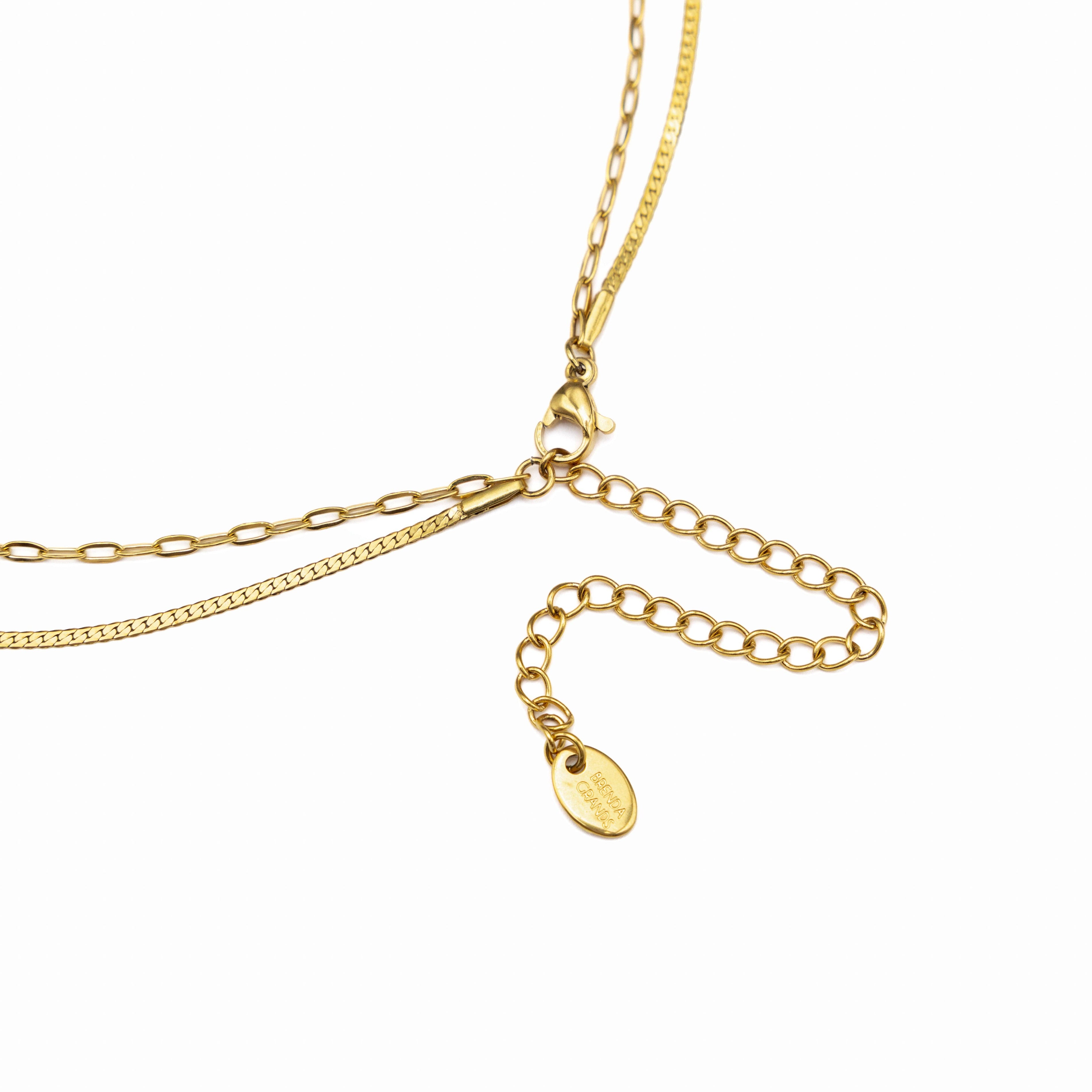Waterproof Gold Double Braided Paperclip Necklace