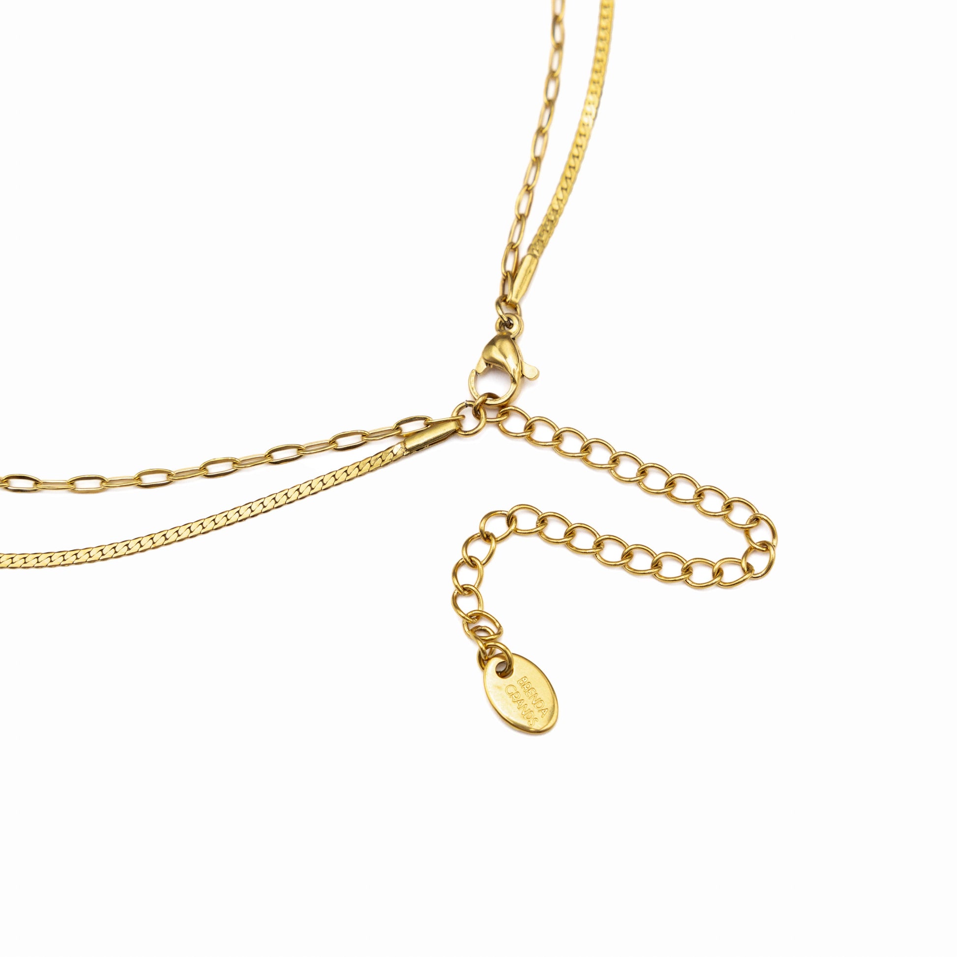 Waterproof Gold Double Braided Paperclip Necklace